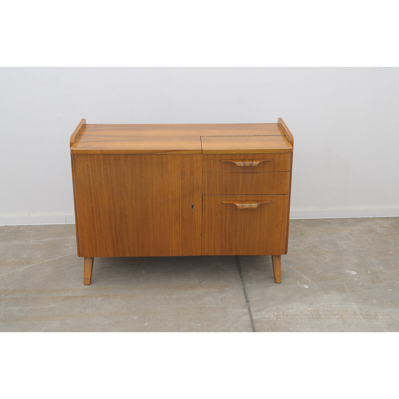 Vintage walnut veneer tv stand by František Jirák for Tatra Nábytok, Czechoslovakia 1960