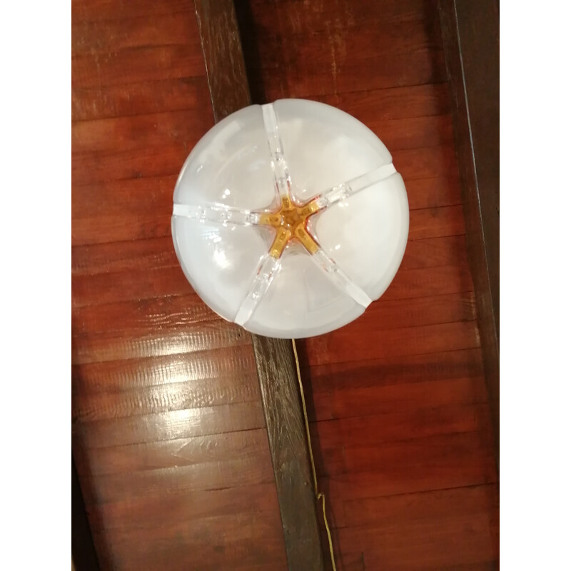 Vintage ''Mazzega sphere'' pendant light in Murano glass, 1970