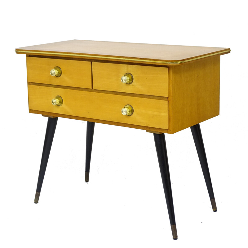 Czechoslovakian Night table with 3 drawers - 1970s