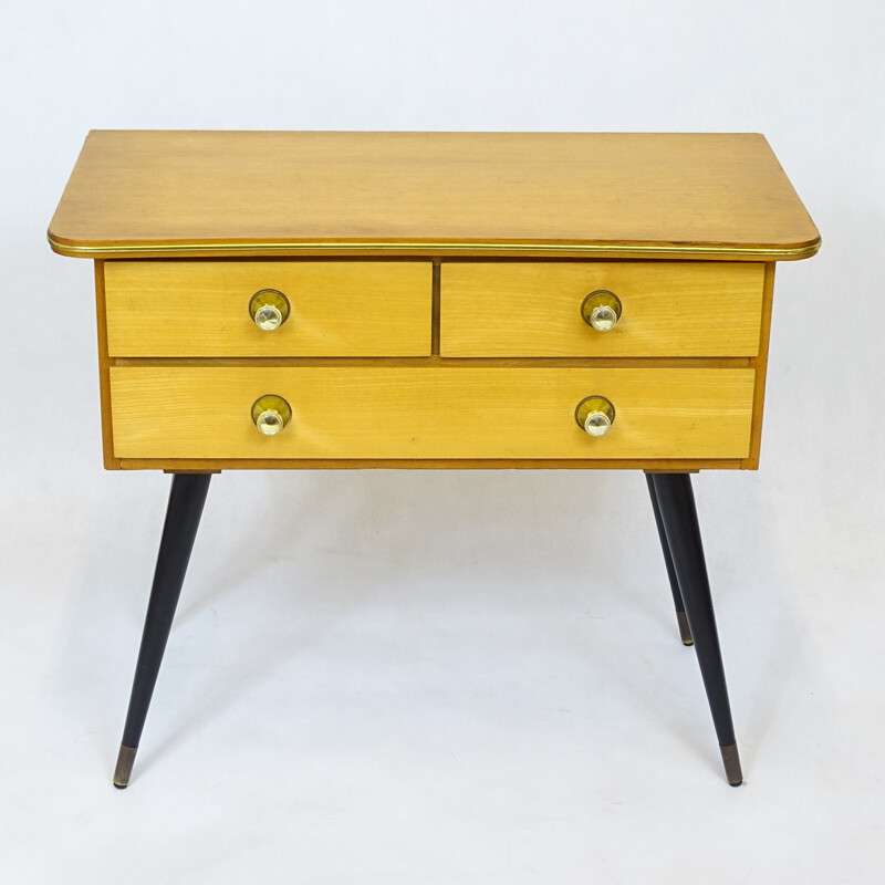 Czechoslovakian Night table with 3 drawers - 1970s