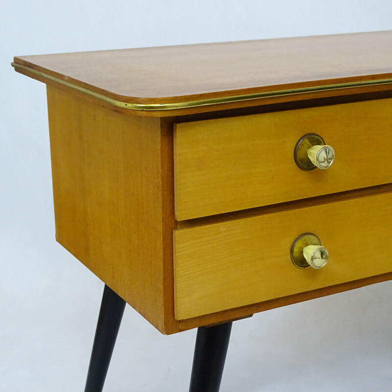 Czechoslovakian Night table with 3 drawers - 1970s