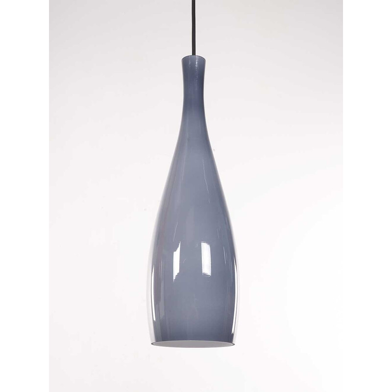 Vintage opaline glass pendant by Jacob Eiler Bang for Fog and Morup, Denmark 1963