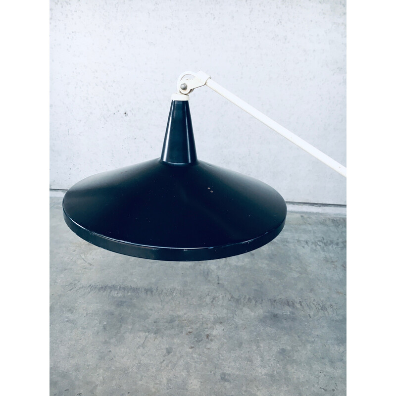 Lampadaire vintage "Panama" noir par Wim Rietveld pour Gispen, Pays-Bas 1957