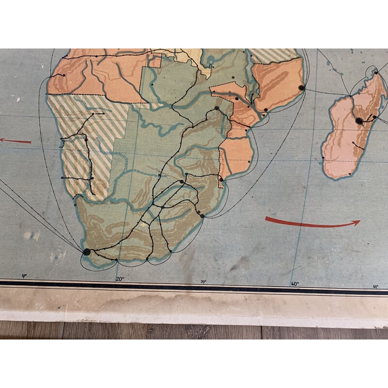 Carte géographique vintage "Afrique politique - n°17 et 17 bis" par Vidal Lablache, 1930