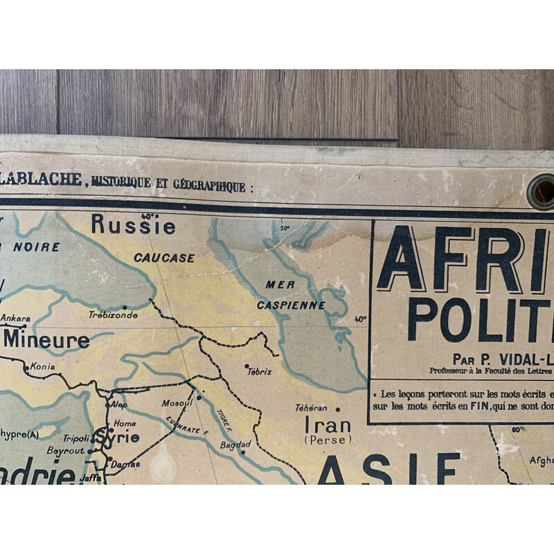Carte géographique vintage Afrique politique - n°17 et 17 bis