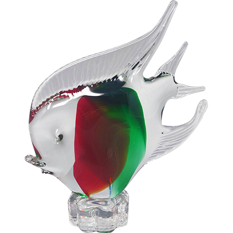 Vintage fish sculpture in Murano glass, Italy 1960