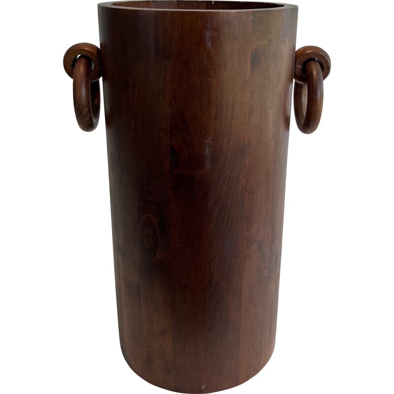 Vintage wooden umbrella stand, France 1950