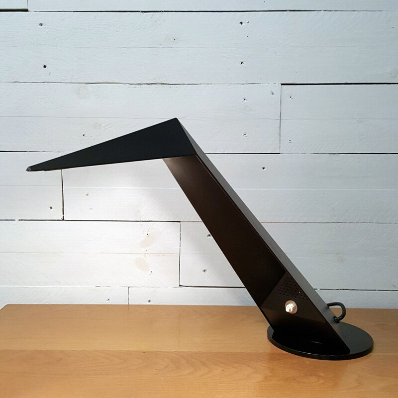 Yves Christin aluminium table lamp for Antonangeli Illuminazione - 1970s 