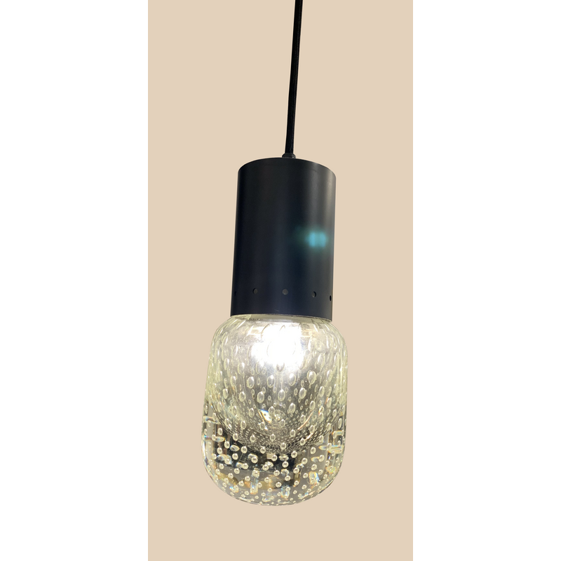 Pair of vintage Murano glass pendant lamp by Gino Sarfatti, 1960