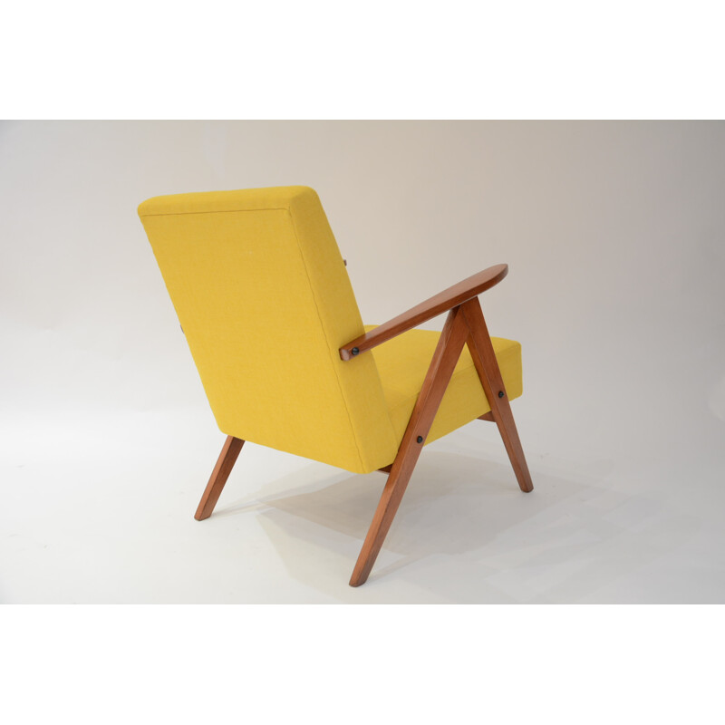Mid century Kompas yellow armchair - 1970s