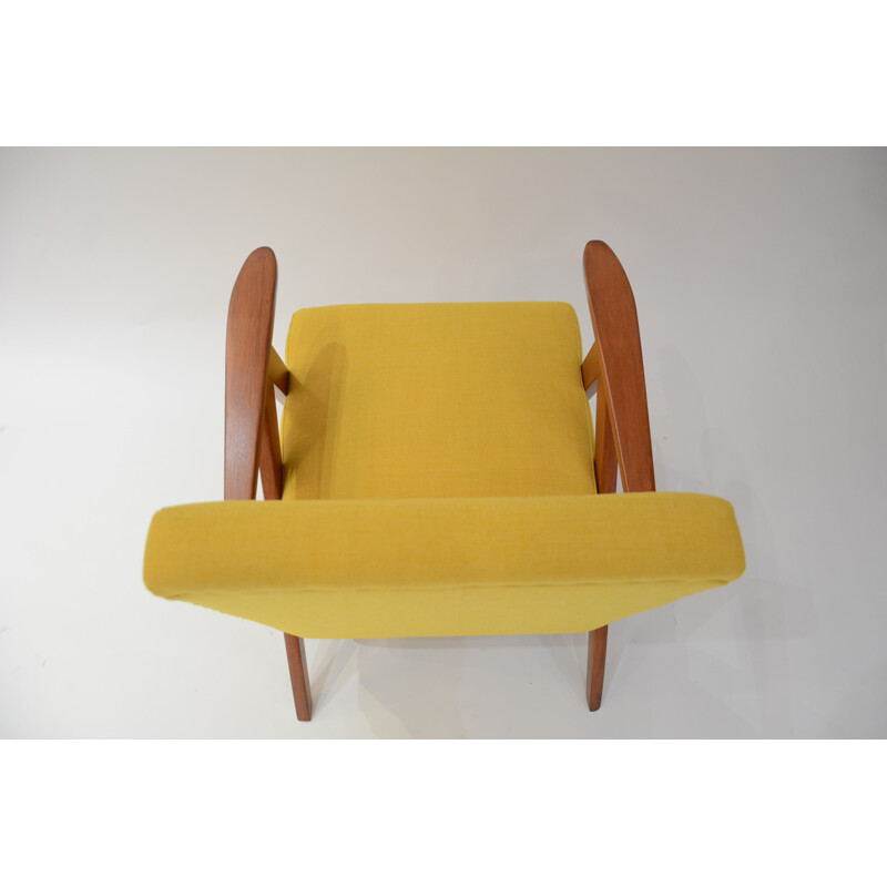 Mid century Kompas yellow armchair - 1970s