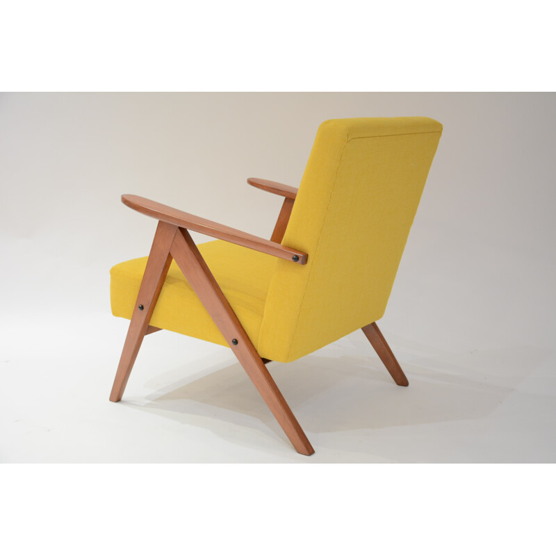 Mid century Kompas yellow armchair - 1970s