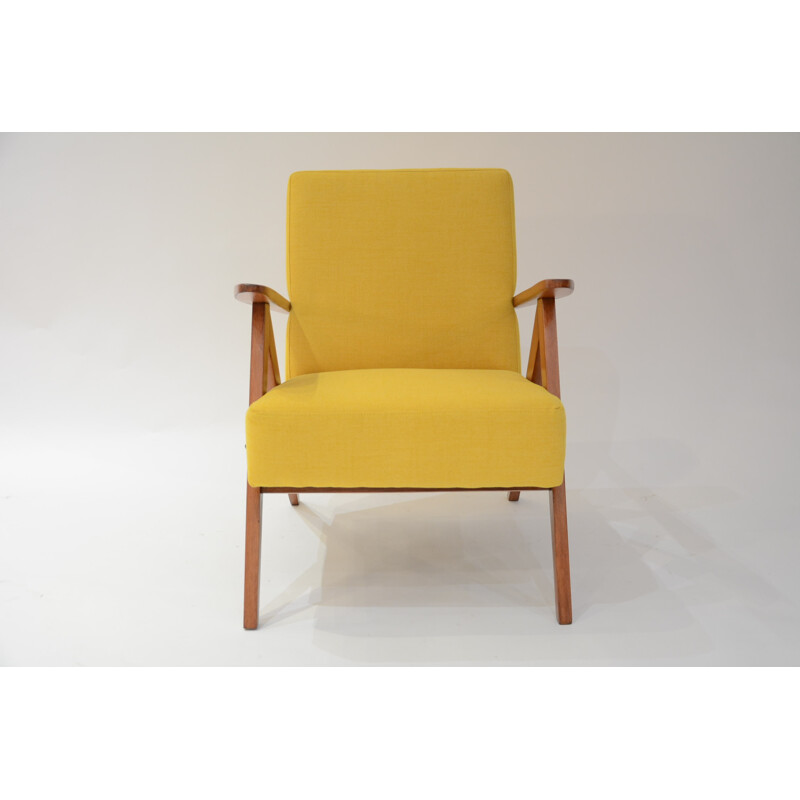 Mid century Kompas yellow armchair - 1970s