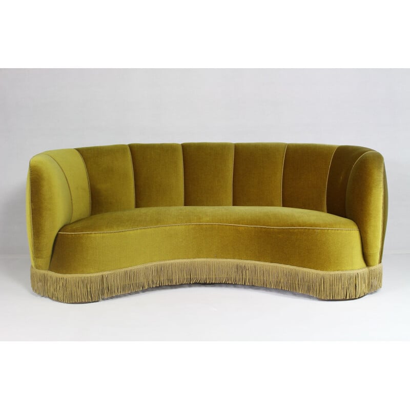 Mid century "banana" 3-seater sofa - 1950s