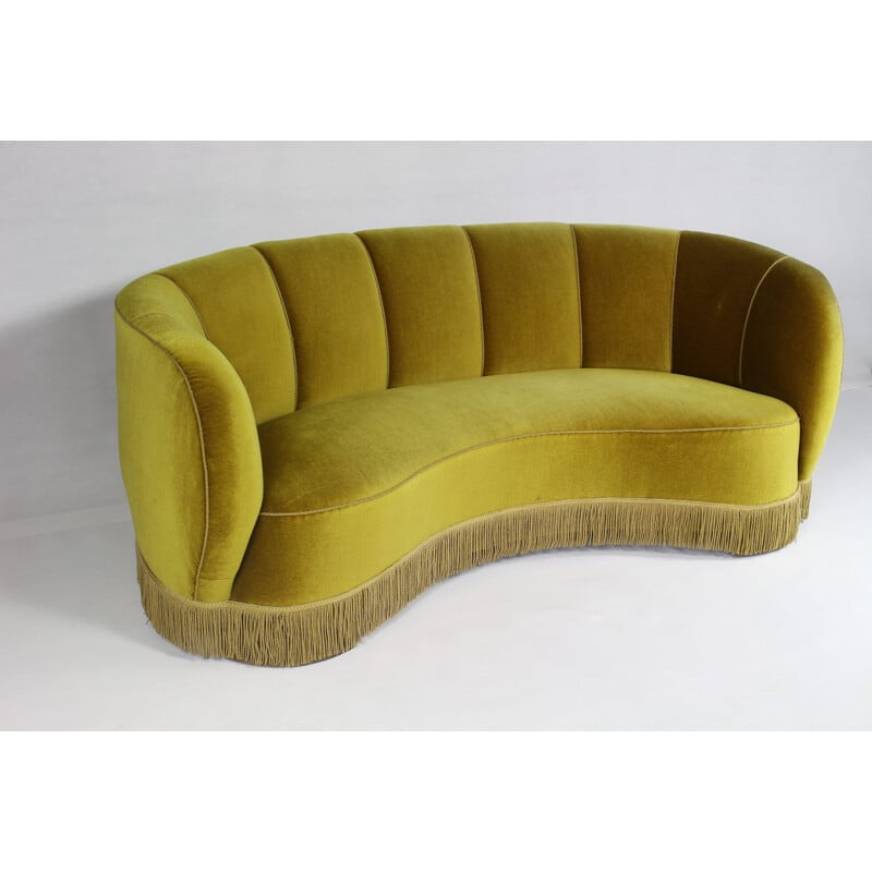 Mid century "banana" 3-seater sofa - 1950s