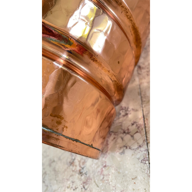 Vintage copper lion head umbrella stand