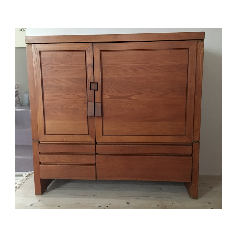 Vintage R.18.A sideboard in elm by Pierre Chapo, 1970