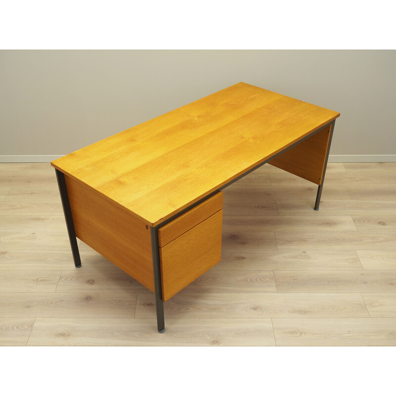 Vintage ash veneer desk for B8 Møbler, Denmark 1970