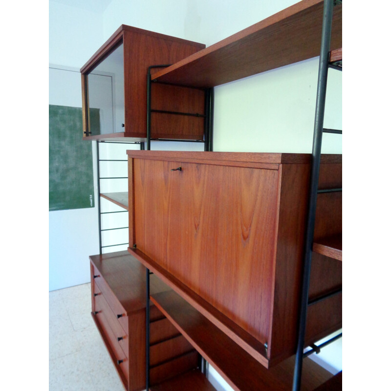 Mid-century teak modular bookcase - 1950s
