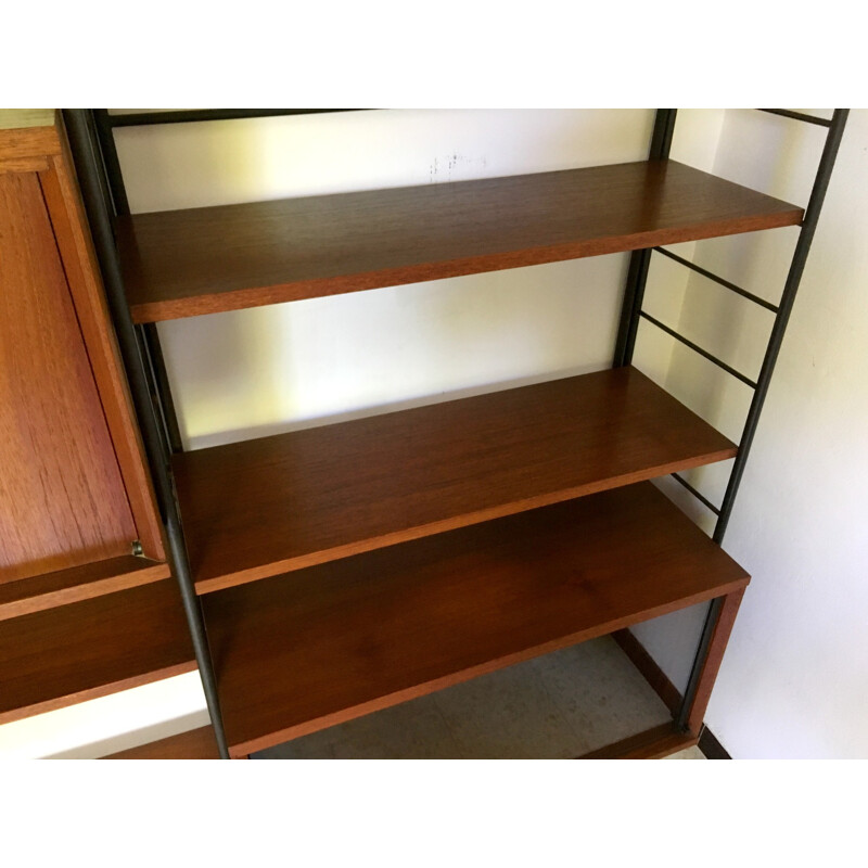 Mid-century teak modular bookcase - 1950s