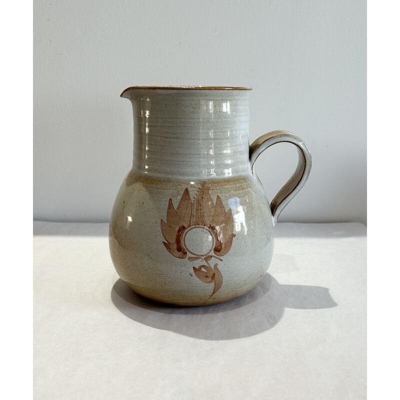 Vintage stoneware pitcher, France