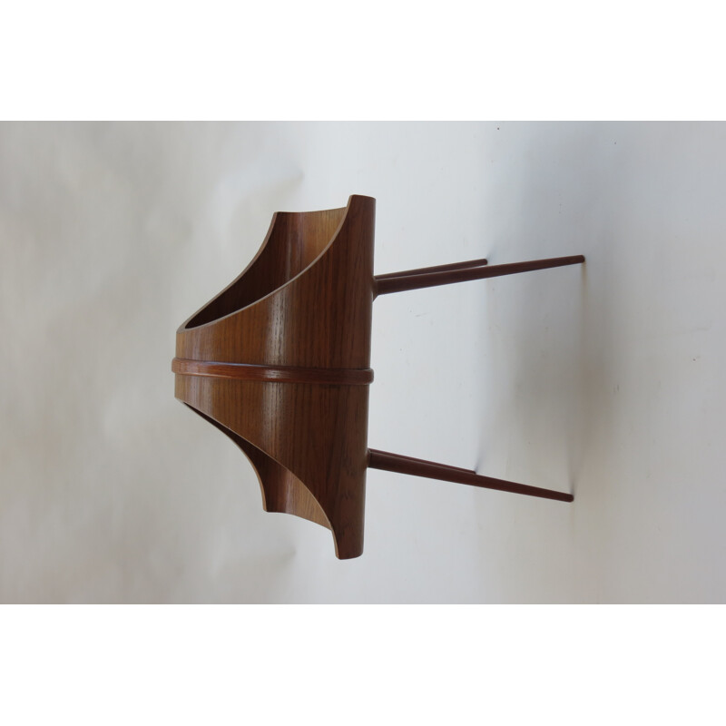 Mid-century teak and oak magazine rack - 1960s 