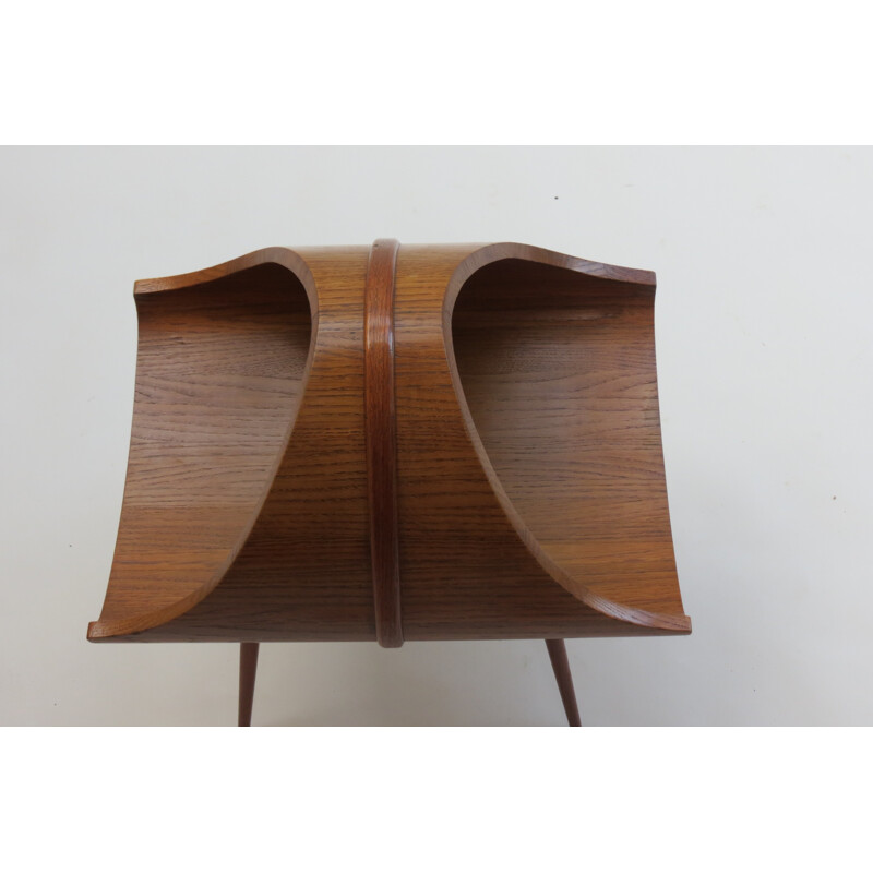 Mid-century teak and oak magazine rack - 1960s 