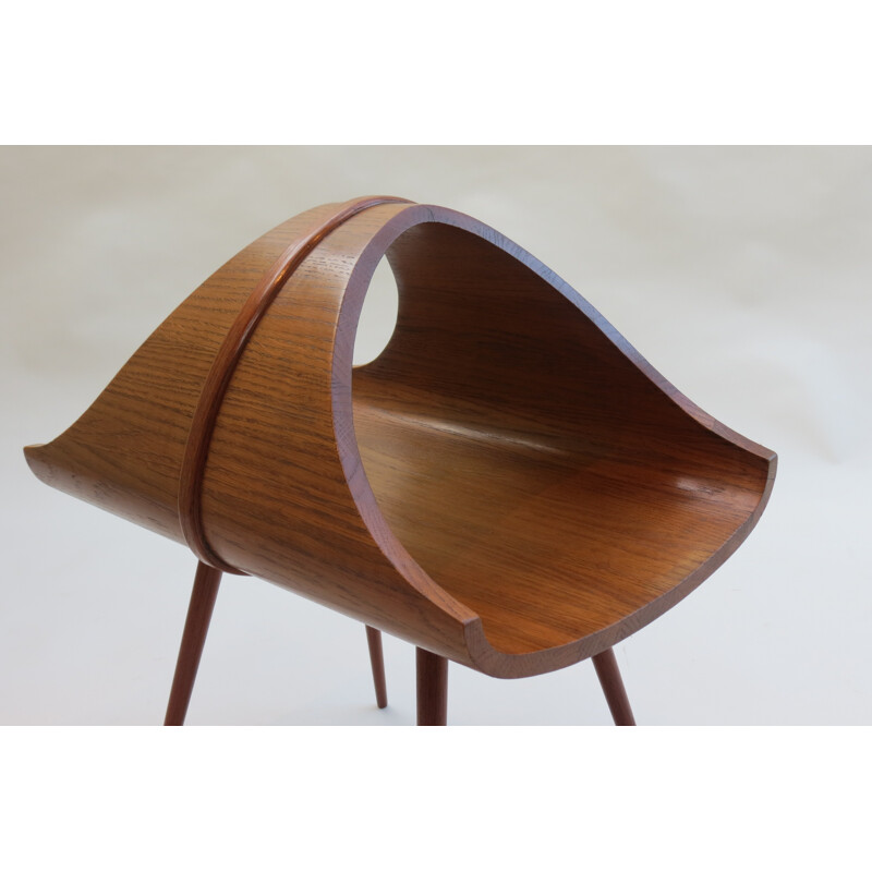 Mid-century teak and oak magazine rack - 1960s 