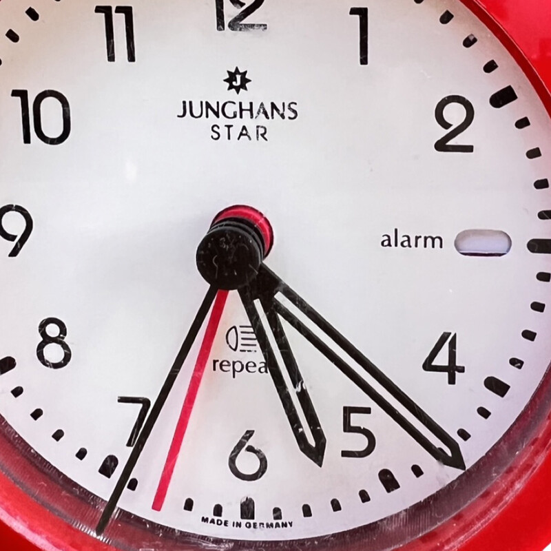 Vintage Star alarm clock for Junghans, Germany 1980