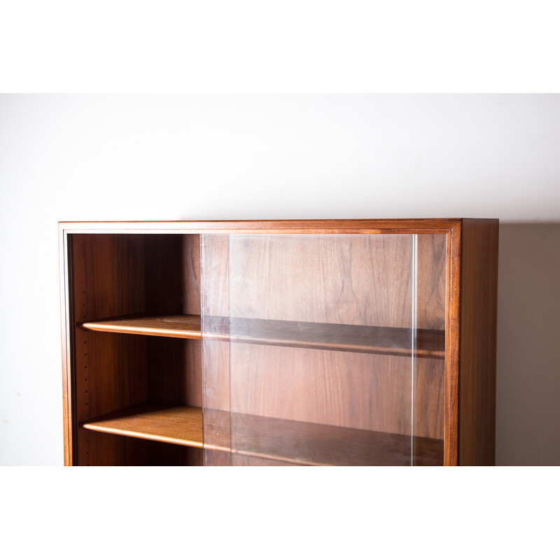 Vintage teak display bookcase by Borge Mogensen for Soborg, Denmark 1960