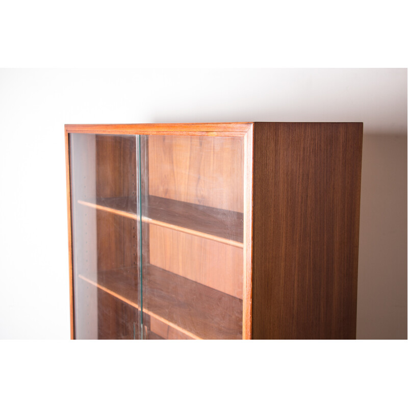 Vintage teak display bookcase by Borge Mogensen for Soborg, Denmark 1960