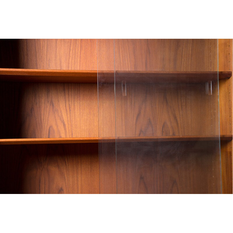 Vintage teak display bookcase by Borge Mogensen for Soborg, Denmark 1960