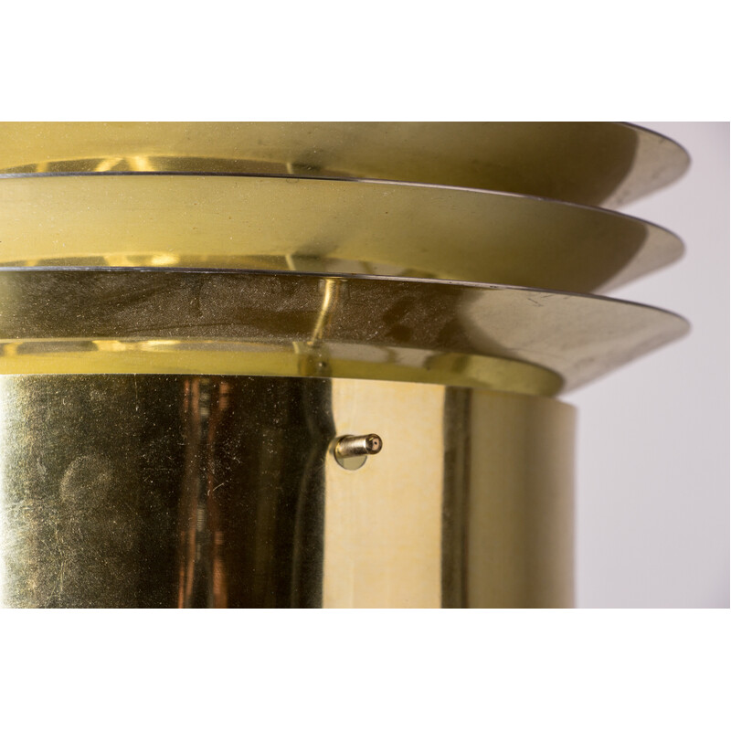 Vintage T742 pendant lamp in brass and metal by Hans Agne Jakobson, Denmark 1960