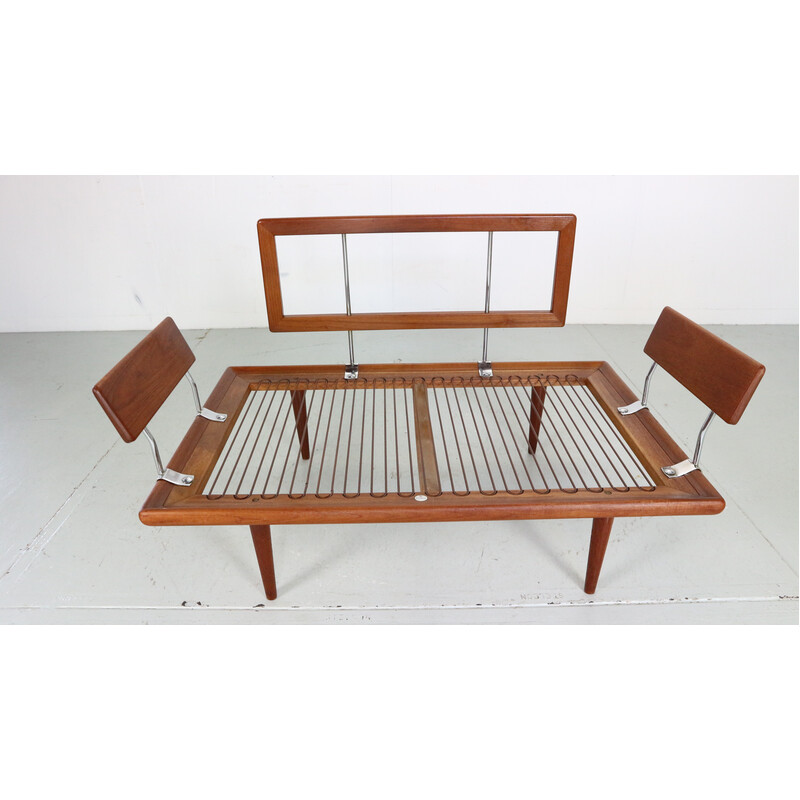 Vintage "Minerva" 2-seater teak sofa by Peter Hvidt and Orla Molgaard-Nielson for France and Sons, Denmark 1960