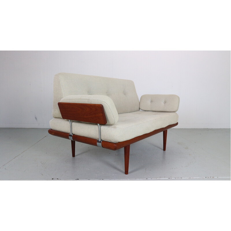 Vintage "Minerva" 2-seater teak sofa by Peter Hvidt and Orla Molgaard-Nielson for France and Sons, Denmark 1960