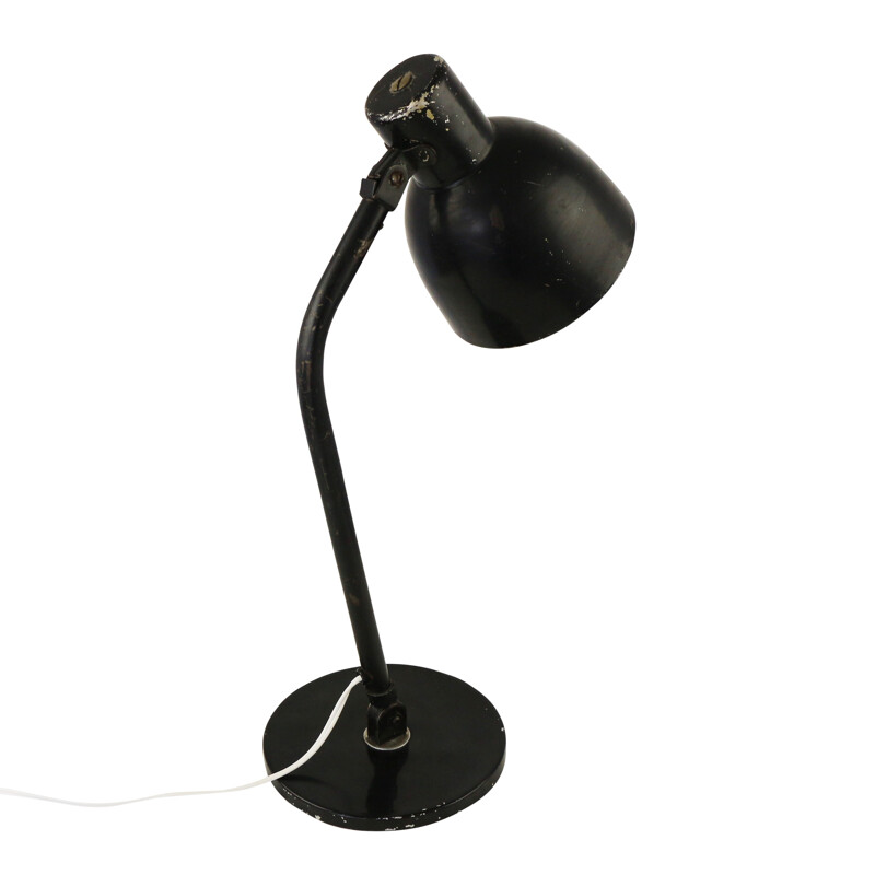 Lampe de bureau industrielle noire - 1950