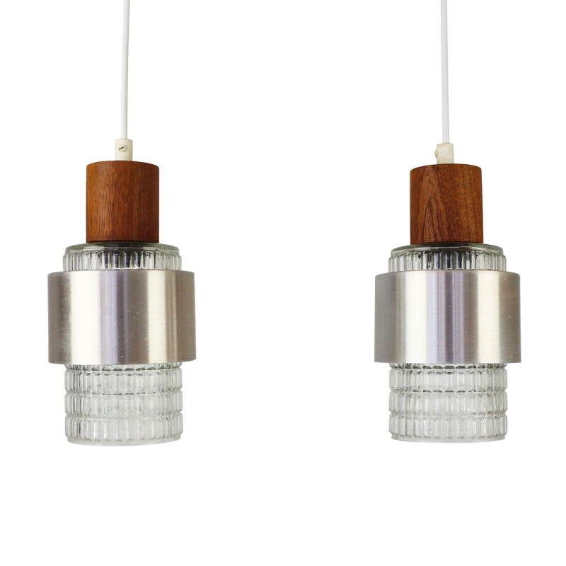 Pair of Danish design pendant lights - 1960s