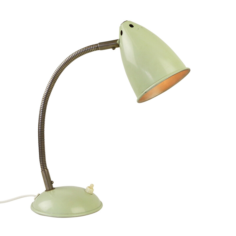 Lime green desk light by Hala Zeist - 1950s