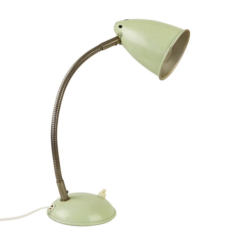 Lime green desk light by Hala Zeist - 1950s