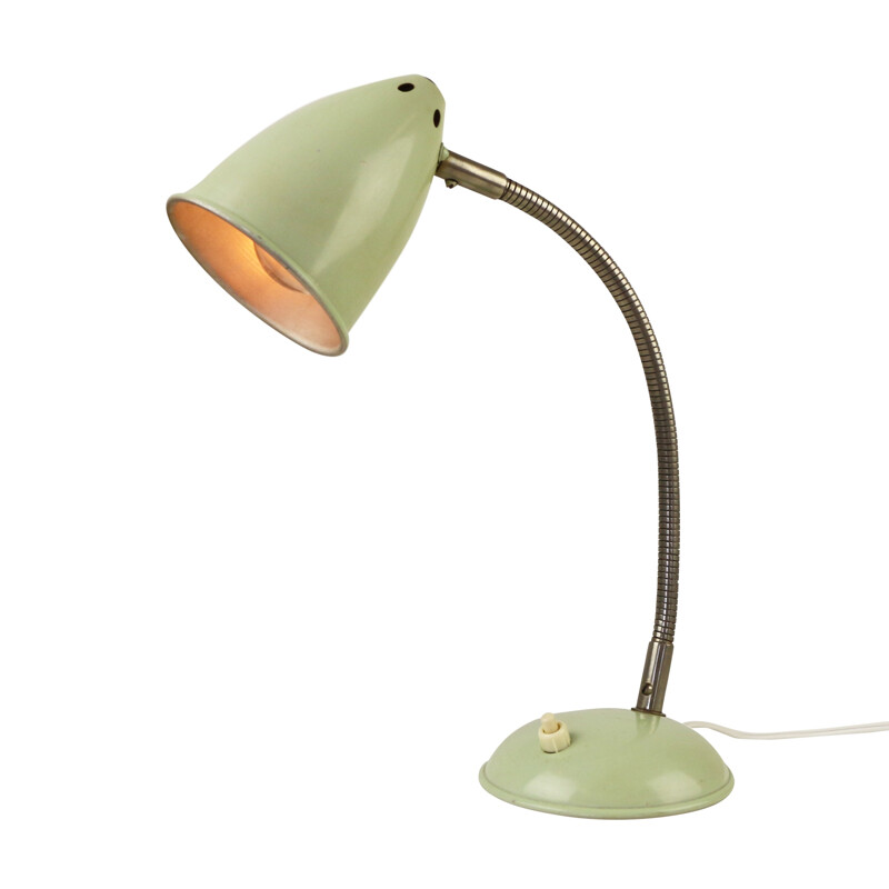 Lime green desk light by Hala Zeist - 1950s