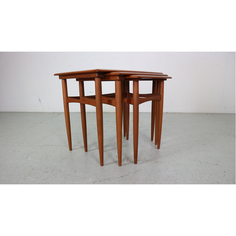 Vintage teak nesting tables by Kai Kristiansen, Denmark 1960