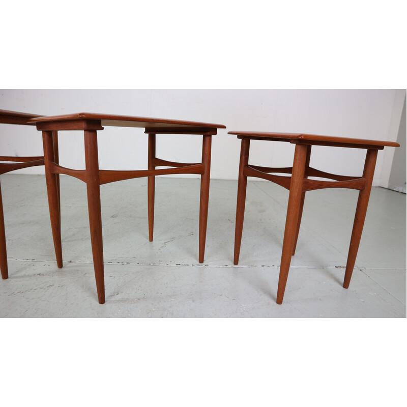 Vintage teak nesting tables by Kai Kristiansen, Denmark 1960