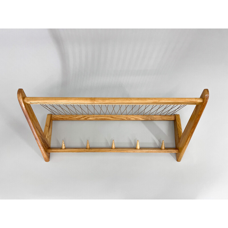 Vintage wooden coat rack for Uluv, Czechoslovakia, 1960