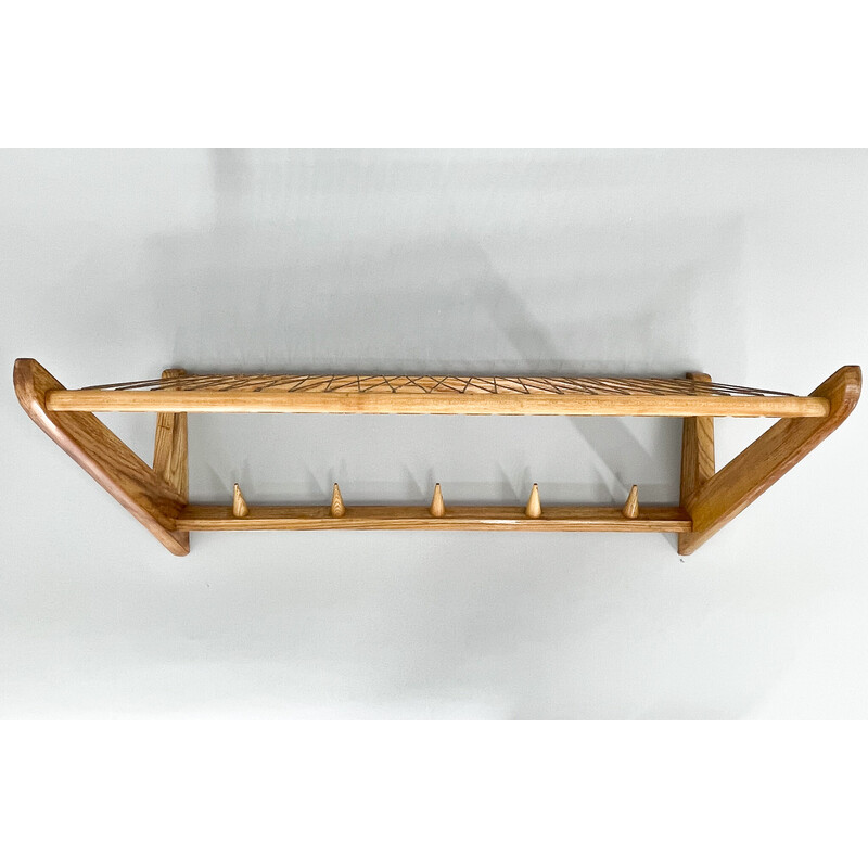 Vintage wooden coat rack for Uluv, Czechoslovakia, 1960