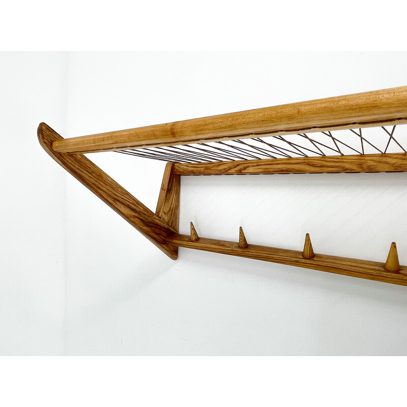 Vintage wooden coat rack for Uluv, Czechoslovakia, 1960