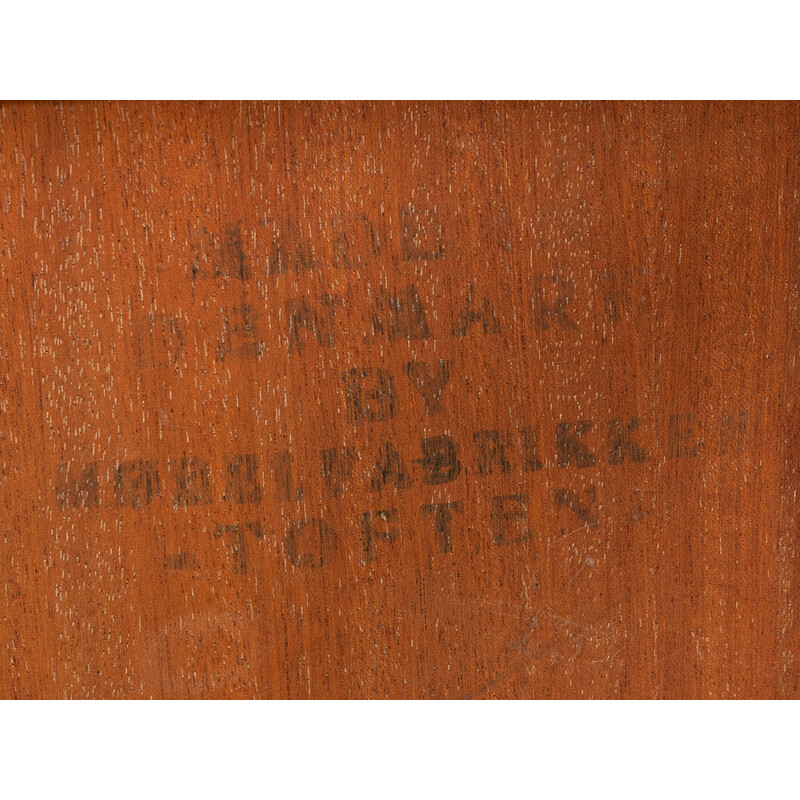 Vintage teak and wood side table for Møbelfabrikken Toften, Denmark 1960