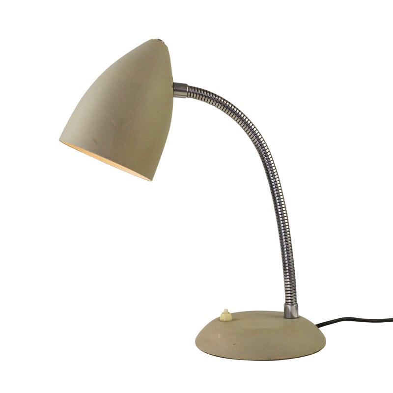 Lampe de bureau grise ajustable - 1960
