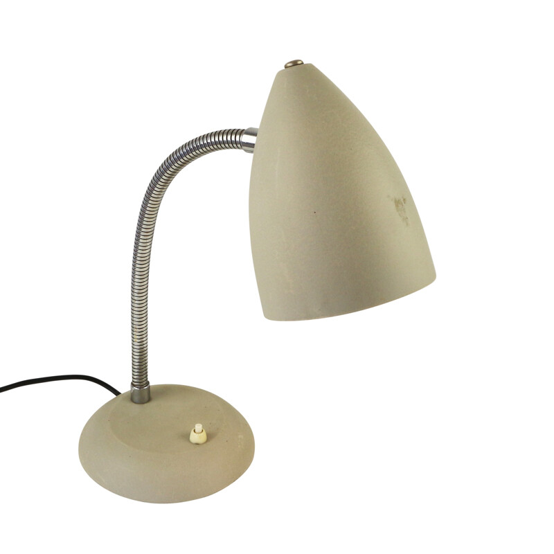 Grey adjustable desk light - 1960s