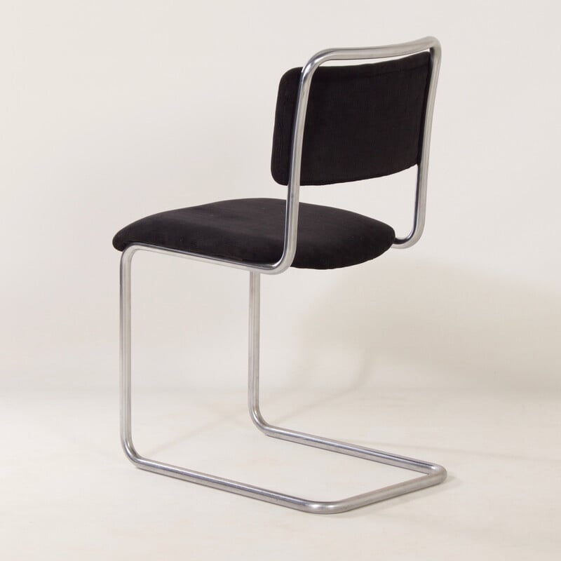Vintage model 101 chair in chromed metal by W.H. Gispen, 1950
