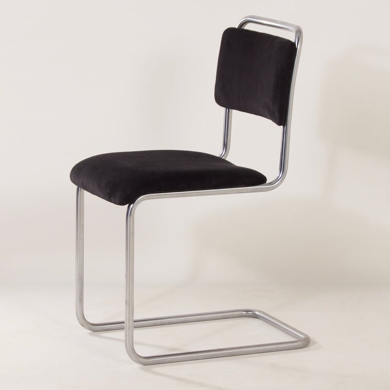 Vintage model 101 chair in chromed metal by W.H. Gispen, 1950